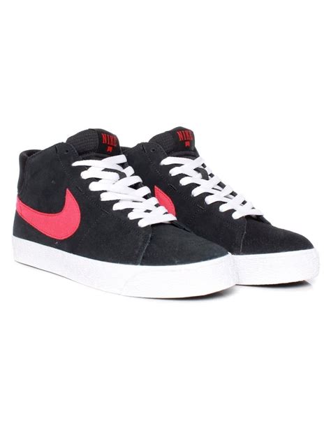 nike sb blazer mid lr schuhe schwarz rot